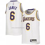 Camiseta Nino Los Angeles Lakers LeBron James #6 Association 2022-23 Blanco