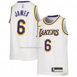 Camiseta Nino Los Angeles Lakers LeBron James #6 Association 2022-23 Blanco
