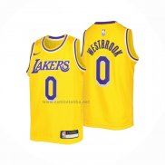 Camiseta Nino Los Angeles Lakers Russell Westbrook #0 Icon 2022-23 Amarillo