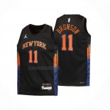 Camiseta Nino New York Knicks Jalen Brunson NO 11 Statement 2025-26 Negro