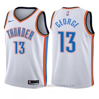 Camiseta Nino Oklahoma City Thunder Paul George #13 Association 2017-18 Blanco