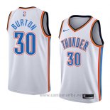 Camiseta Oklahoma City Thunder Deonte Burton #30 Association 2018 Blanco