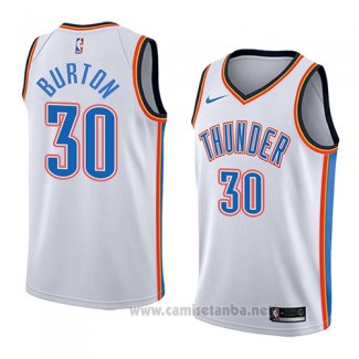 Camiseta Oklahoma City Thunder Deonte Burton #30 Association 2018 Blanco