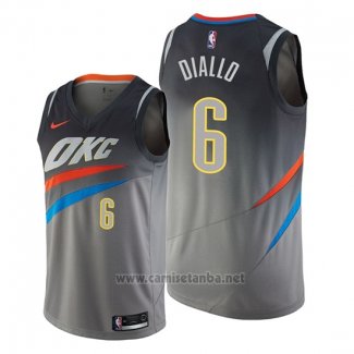 Camiseta Oklahoma City Thunder Hamidou Diallo #6 Ciudad Edition Gris