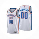 Camiseta Oklahoma City Thunder Personalizada Association 2024-25 Blanco