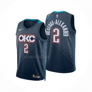 Camiseta Oklahoma City Thunder Shai Gilgeous Alexander NO 2 Ciudad 2025-26 Azul
