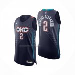 Camiseta Oklahoma City Thunder Shai Gilgeous Alexander NO 2 Ciudad Authentic 2025-26 Azul