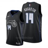 Camiseta Orlando Magic D.j. Augustin #14 Ciudad Edition Negro