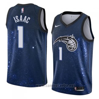 Camiseta Orlando Magic Jonathan Isaac #1 Ciudad 2018 Azul