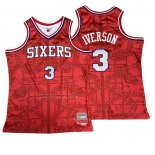 Camiseta Philadelphia 76ers Allen Iverson NO 3 Mitchell & Ness 2002-03 Rojo