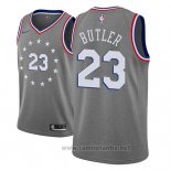 Camiseta Philadelphia 76ers Jimmy Butler #23 Ciudad 2018-19 Gris