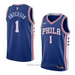 Camiseta Philadelphia 76ers Justin Anderson #1 Icon 2018 Azul