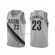 Camiseta Portland Trail Blazers Robert Covington #23 Earned 2020-21 Gris