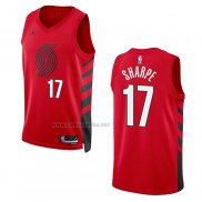 Camiseta Portland Trail Blazers Shaedon Sharpe #17 Statement 2022-23 Rojo