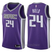 Camiseta Sacramento Kings Buddy Hield #24 Icon 2017-18 Violeta