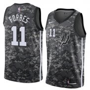 Camiseta San Antonio Spurs Bryn Forbes #11 Ciudad 2018 Gris