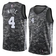 Camiseta San Antonio Spurs Derrick White #4 Ciudad 2018 Gris