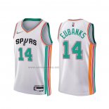 Camiseta San Antonio Spurs Drew Eubanks #14 Ciudad 2021-22 Blanco