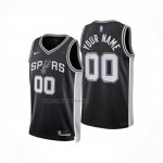 Camiseta San Antonio Spurs Personalizada Icon 2024-25 Negro