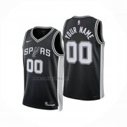 Camiseta San Antonio Spurs Personalizada Icon 2024-25 Negro