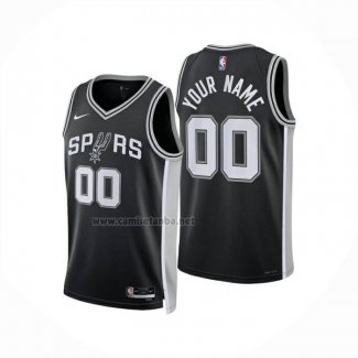 Camiseta San Antonio Spurs Personalizada Icon 2024-25 Negro