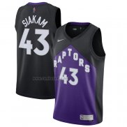 Camiseta Toronto Raptors Pascal Siakam #43 Earned 2020-21 Negro Violeta