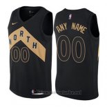 Camiseta Toronto Raptors Personalizada Ciudad 2017-18 Negro