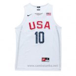 Camiseta USA 2016 Kobe Bryant #10 Blanco