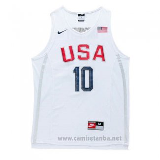 Camiseta USA 2016 Kobe Bryant #10 Blanco