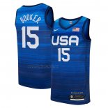 Camiseta USA 2021 Devin Booker #15 Azul