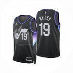 Camiseta Utah Jazz Ace Bailey NO 19 Statement 2025-26 Negro  Camiseta Utah Jazz Ace Bailey NO 19 Statement 2025-26 Negro