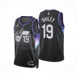 Camiseta Utah Jazz Ace Bailey NO 19 Statement 2025-26 Negro