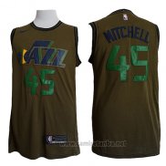Camiseta Utah Jazz Donovan Mitchell #45 Nike Verde