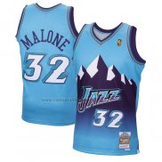 Camiseta Utah Jazz Karl Malone #32 Mitchell & Ness 1996-97 Azul