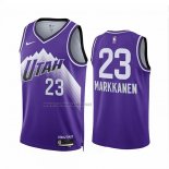 Camiseta Utah Jazz Lauri Markkanen #23 Ciudad 2023-24 Violeta