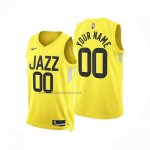 Camiseta Utah Jazz Personalizada Icon 2024-25 Amarillo