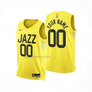 Camiseta Utah Jazz Personalizada Icon 2024-25 Amarillo