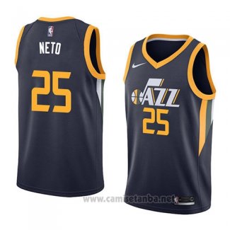 Camiseta Utah Jazz Raul Neto #25 Icon 2018 Azul