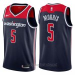 Camiseta Washington Wizards Markieff Morris #5 Statement 2017-18 Azul
