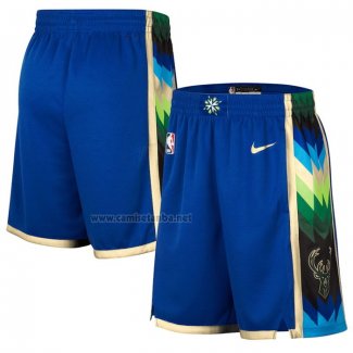 Pantalone Milwaukee Bucks Ciudad 2022-23 Azul