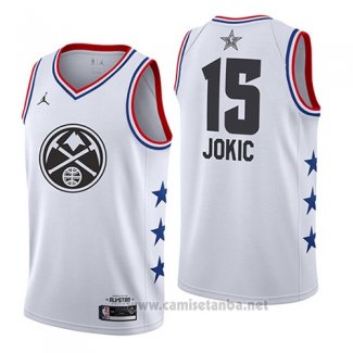 Camiseta All Star 2019 Denver Nuggets Nikola Jokic #15 Blanco