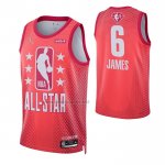 Camiseta All Star 2022 Los Angeles Lakers LeBron James #6 Granate.