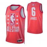 Camiseta All Star 2022 Los Angeles Lakers LeBron James #6 Granate.