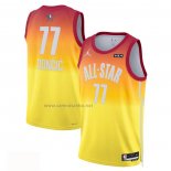 Camiseta All Star 2023 Dallas Mavericks Luka Doncic #77 Naranja