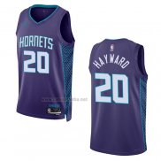 Camiseta Charlotte Hornets Gordon Hayward #20 Statement 2022-23 Violeta