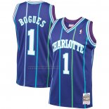 Camiseta Charlotte Hornets Muggsy Bogues #1 Mitchell & Ness 1994-95 Violeta