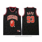 Camiseta Chicago Bulls Bape #93 Mitchell & Ness Negro
