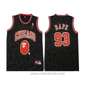 Camiseta Chicago Bulls Bape #93 Mitchell & Ness Negro