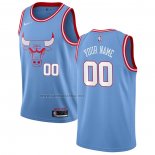 Camiseta Chicago Bulls Ciudad Personalizada Azul