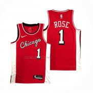 Camiseta Chicago Bulls Derrick Rose #1 Ciudad 2021-22 Rojo